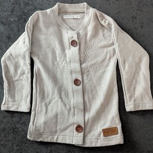 🐢2/$60🐢Bajoue Beige Fleece-lined Cardigan 1T-2T